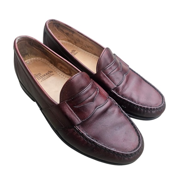 Allen Edmonds Penny Loafers Mens 9.5 D Burgundy Leather 10531 Slip On USA Made